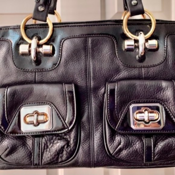 A Makowsky purse--black leather, large and rectangular - Picture 2 of 6